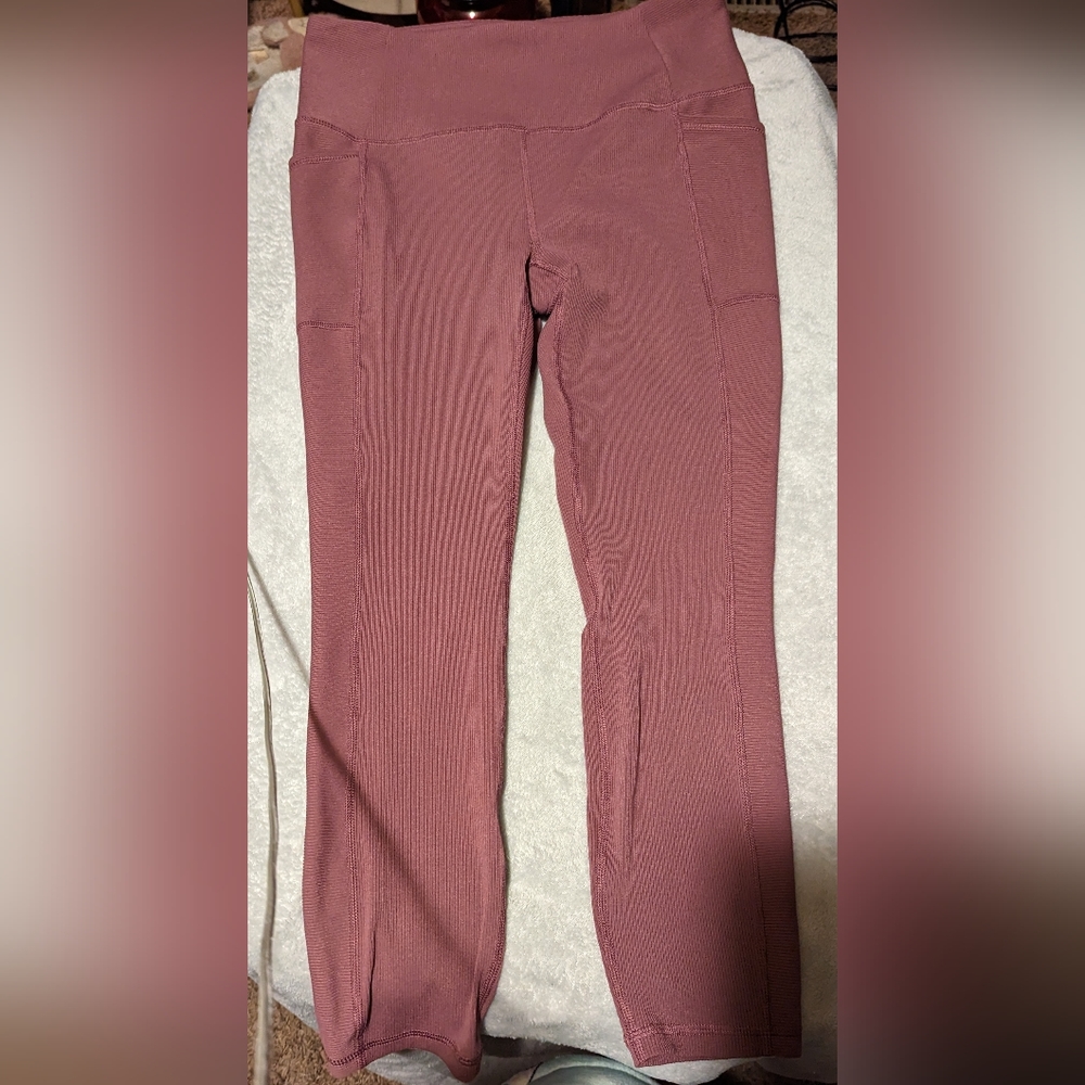 RBX Size L Ribbed High Waisted Leggings